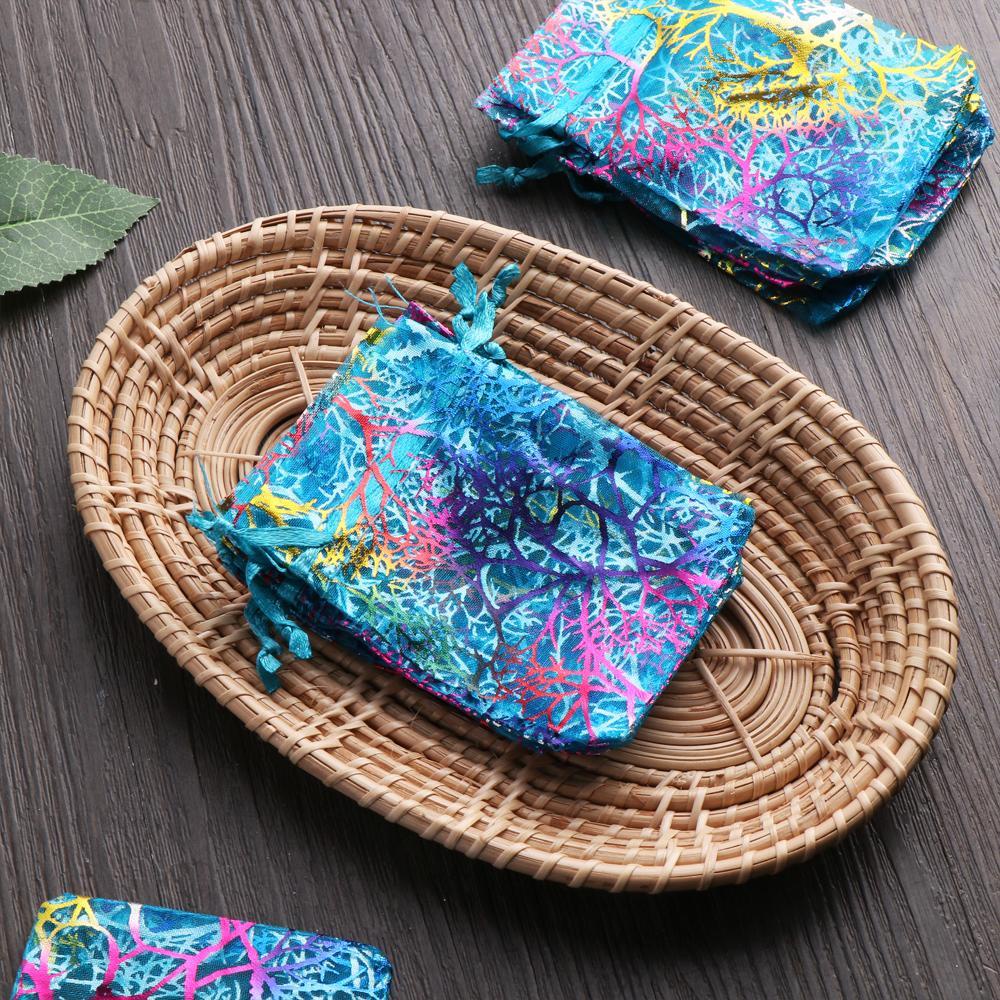 10 / 50 Túi Dây Rút Đựng Trang Sức 7 * 9cm 4 Màu Tùy Chọn Tiện Dụng Ốp