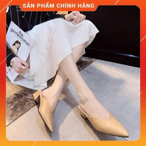 Sục trơn mũi nhọn gót vuông 4,5p - MS65 C