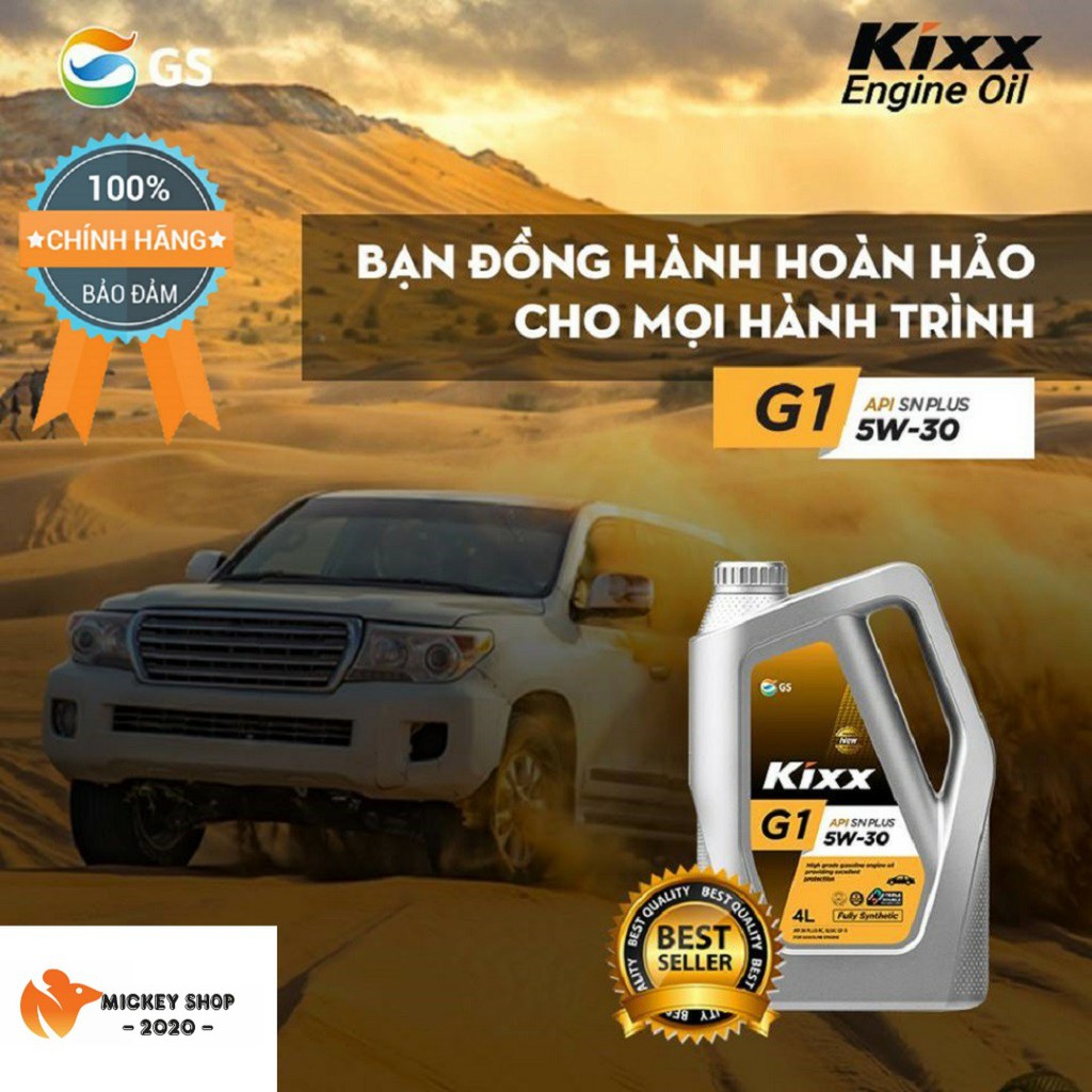 [ CAO CẤP ] Kixx G1 – Dầu động cơ xăng Kixx G1 API SN PLUS 5W30 - 10W40 - CHÍNH HÃNG