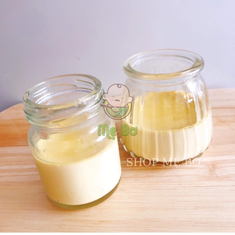LY THUỶ TINH SỌC CÓ NẮP CÓ QUAI ĐỰNG SỮA CHUA, PUDDING 100ml