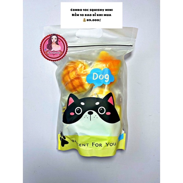 ComBo 10EM Squishy Mini Ngẫu Nhiên Giá Rẻ Kèm Bao Bì Đầy Đủ