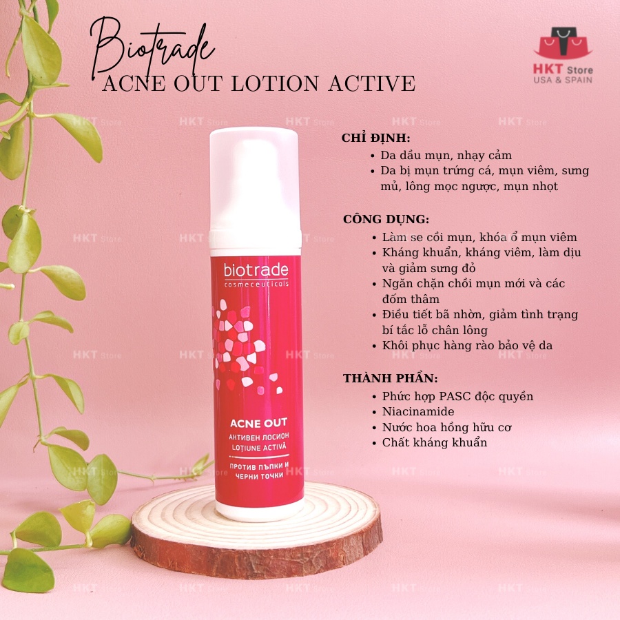 Lotion giảm mụn Biotrade Acne Out Active Lotion 60ml - HKT Store