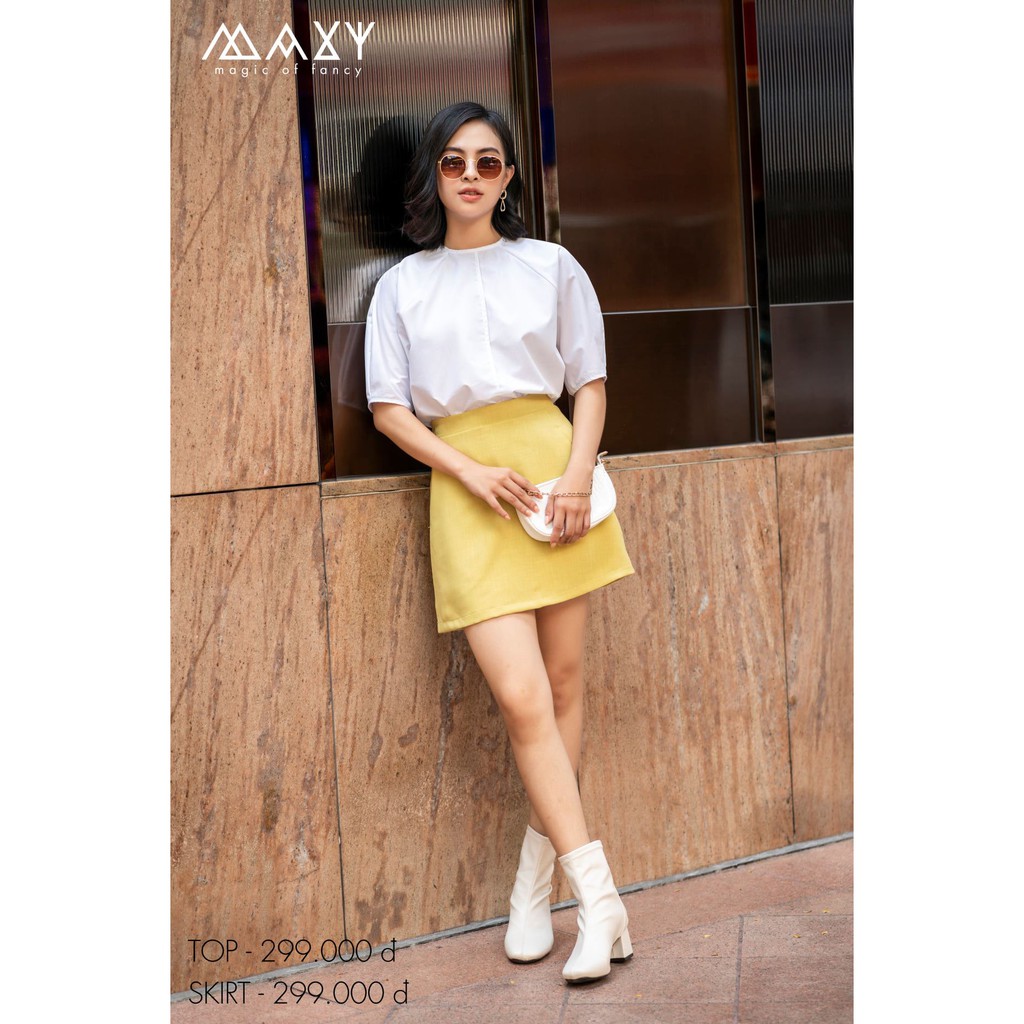 Quần váy màu vàng mustard skirt Maxy Workshop | BigBuy360 - bigbuy360.vn