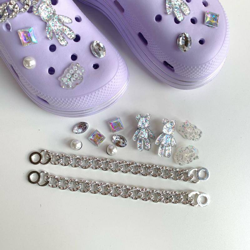 Phụ Kiện Trang Trí Giày Tự Làm Kiểu Dáng Xinh Xắn charm sticker jibbitz sticker Set Sticker jibbitz 3d jibbitz crocs slipper sticker