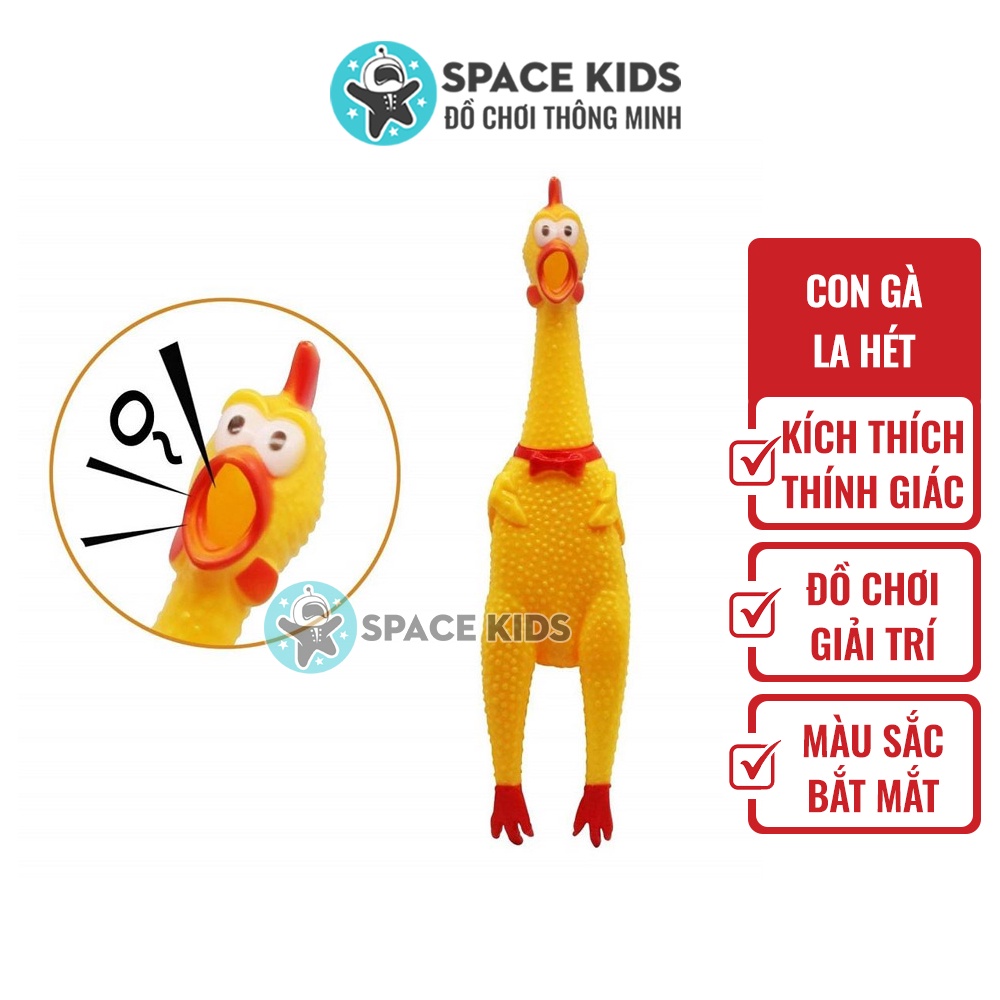 Đồ chơi Con gà la hét, gà a lử, gà bóp kêu shrilling chicken phát ra âm thanh vui nhộn cho bé