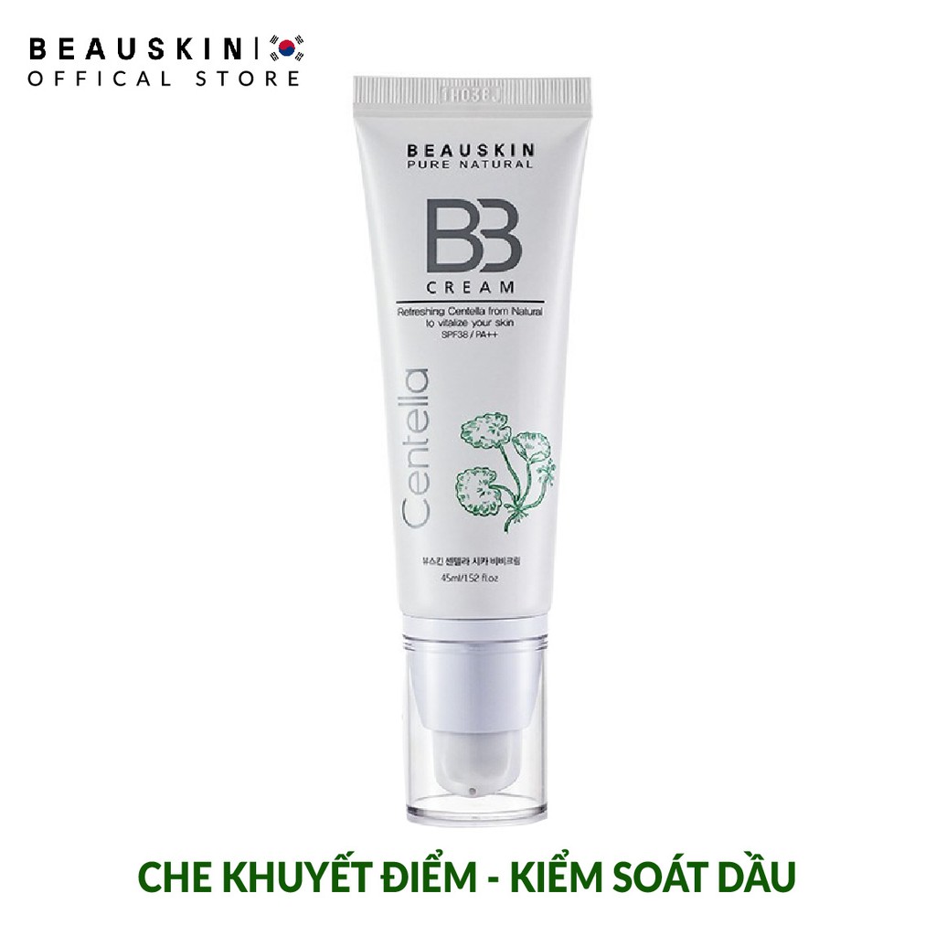 [Mã LT20 giảm 20K đơn 150K] Kem Nền Che Khuyết Điểm Lâu Trôi BEAUSKIN Centella Cica BB Cream 45ml - BMBB0500210 | BigBuy360 - bigbuy360.vn