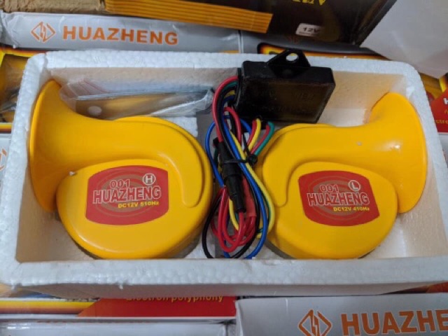 Còi ngân ô tô, xe máy HUAZHENG 12v,24v