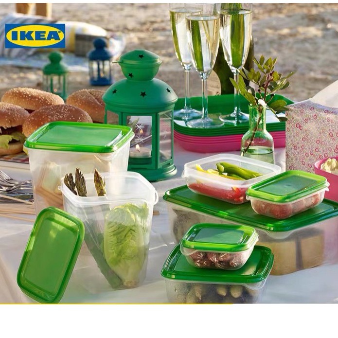 Set 17 hộp đựng thực phẩm IKEA chính hãng, hộp nhựa đựng thực phẩm cao cấp bảo quản tủ lạnh, ÉnChina xưởng Auth tuồn