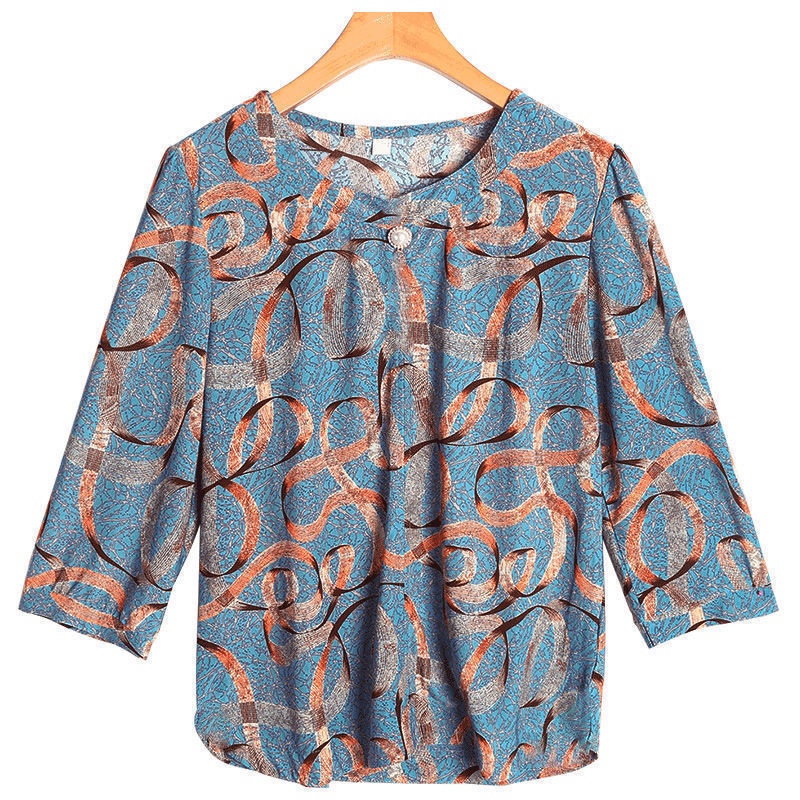 Áo Thun Tay Lỡ Cổ Tròn Dành Cho Phụ Nữ Trung Niên 40 Tuổi