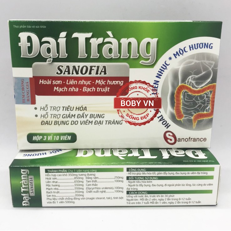 Đại tràng Sanofia - Hỗ trợ tiêu hóa giảm đầy bụng đau bụng do viêm đại tràng