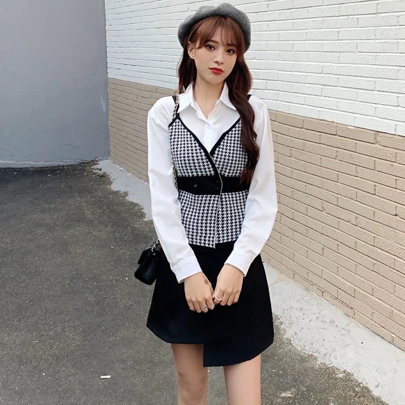 Áo Dây Yếm Nữ Màu Đen Trắng Cổ V Chất Len Mongtoghi Loại 1 Dày Dặn Dễ Mix Đồ Hách Eo Tôn Dáng Style Hàn Quốc