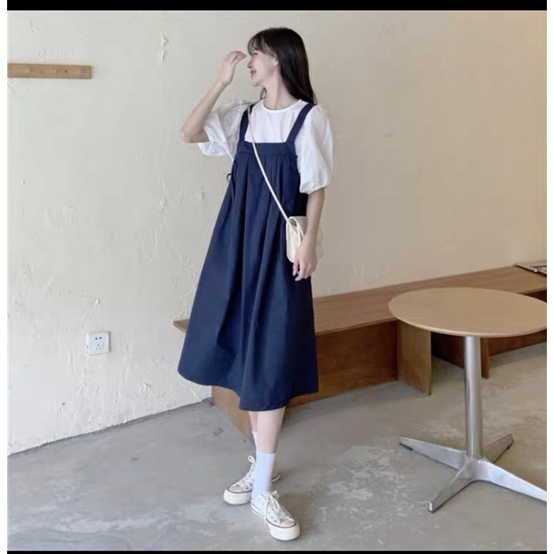 Set yếm ulzzang 3 màu (than, đen, be)