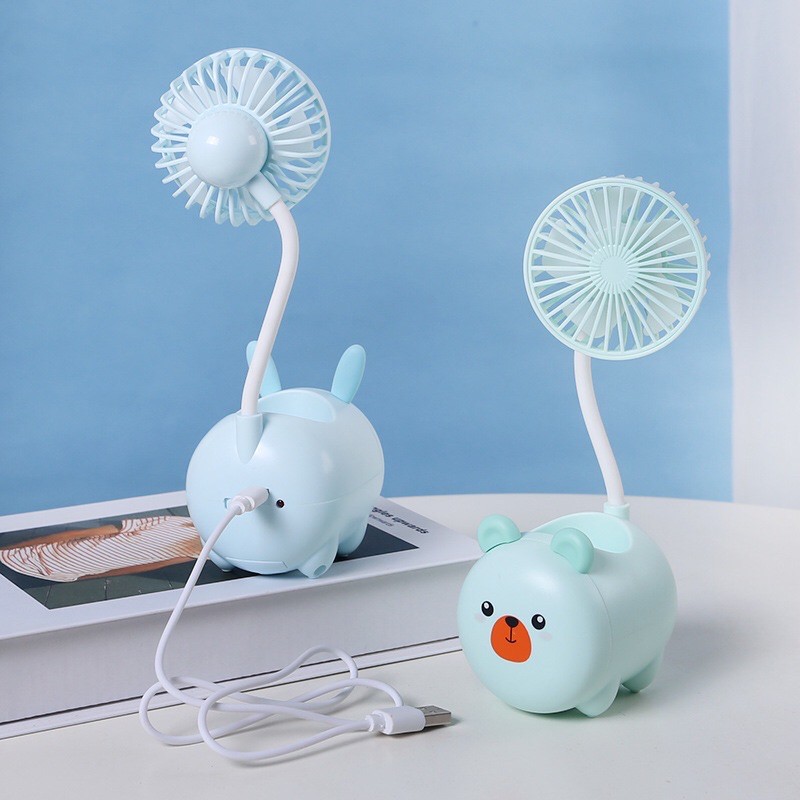 Quạt Mini Tích Điện Để Bàn Tiện Lợi Pin Khoẻ, Quạt Mạnh Hình Thú Dễ Thương | BigBuy360 - bigbuy360.vn
