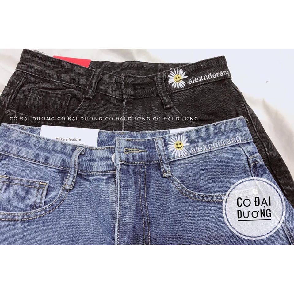 (RẺ VÔ ĐỊCH) QUẦN JEAN NỮ THÊU HOA CÚC CẠP THỜI TRANG CAO CẤP
