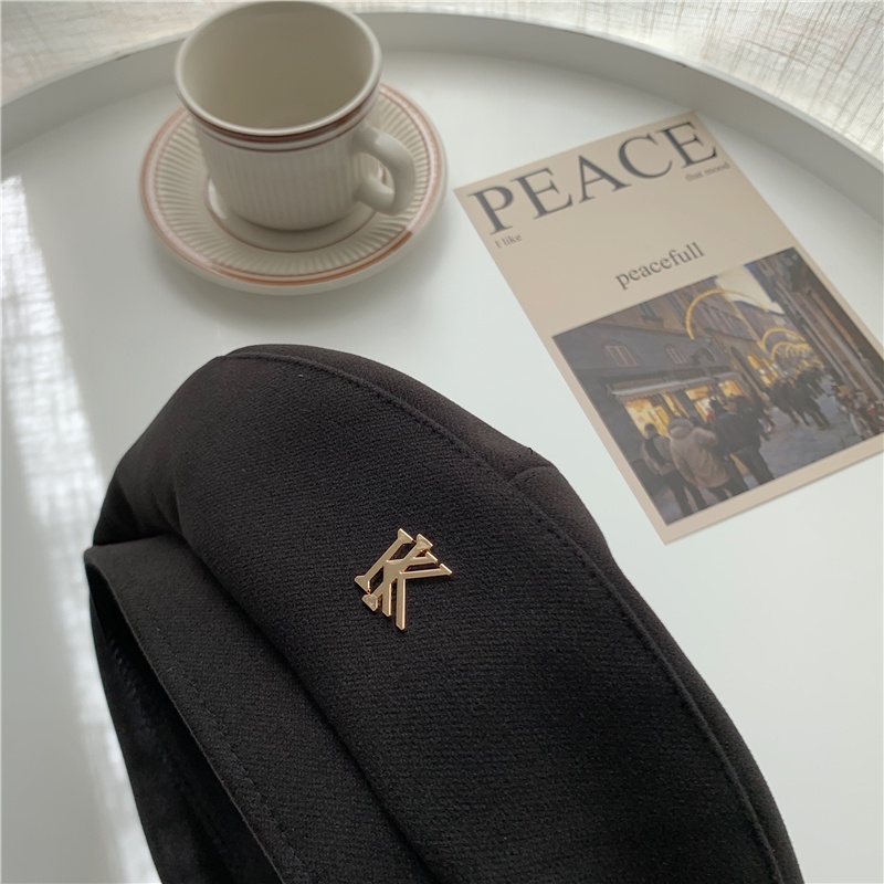 Mũ Nồi Len Màu Đen Thời Trang Thu Đông Hàn Quốc Cho Nữ