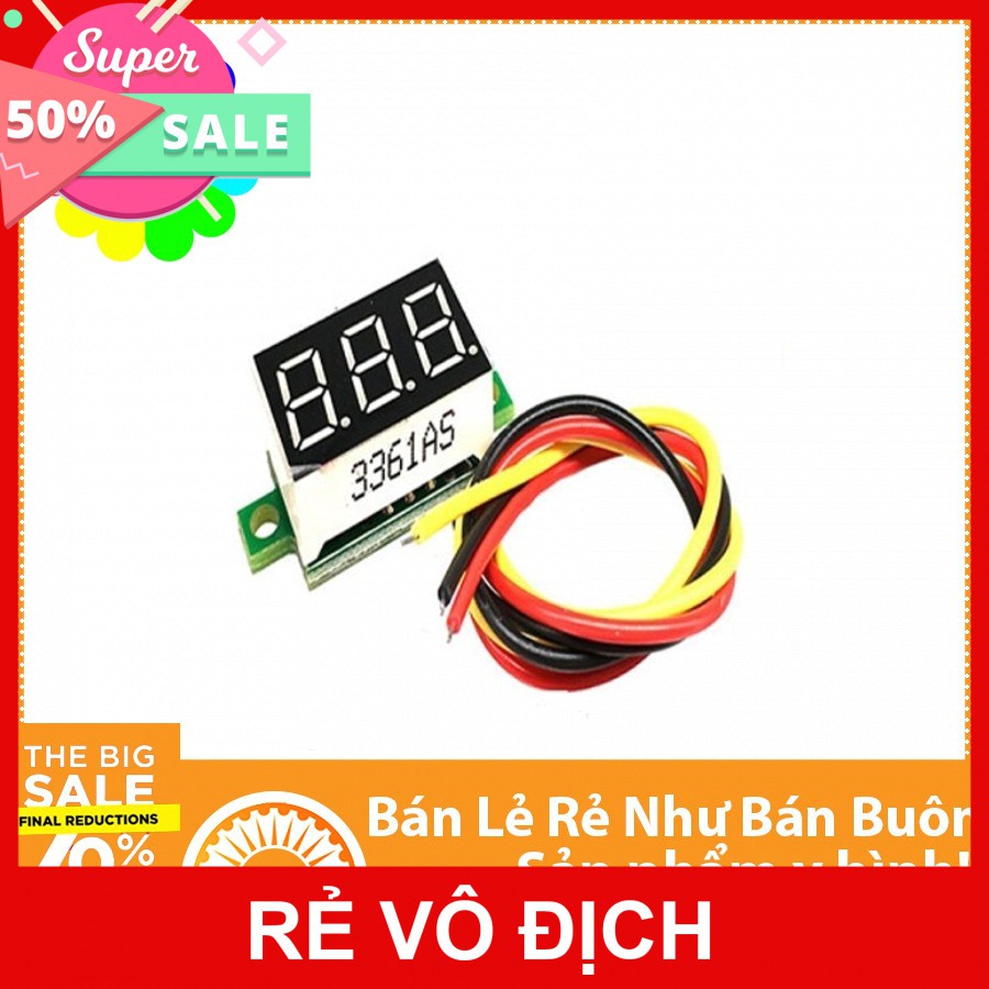 Đồng hồ led đo điện áp 1 chiều DC 0- 30V 0.36"