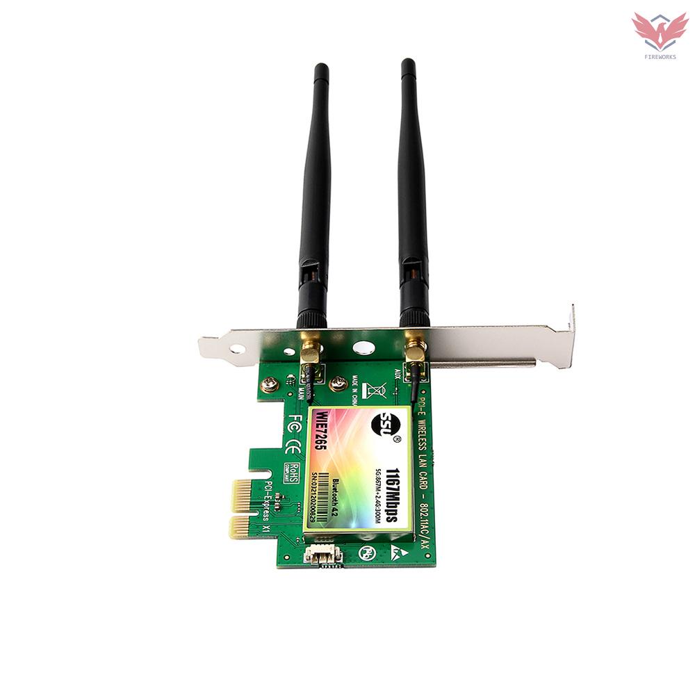 Card Mạng Không Dây Fir Wifi Card Ac 1200mbps Bt4.0 5.8ghz / 2.4ghz Thẻ