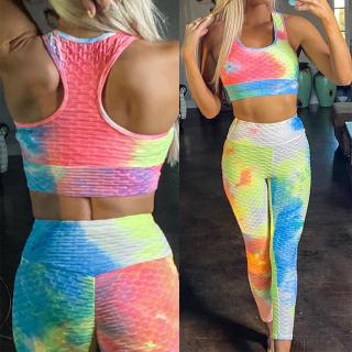 Set 2 món áo lửng + quần legging tập yoga cho nữ