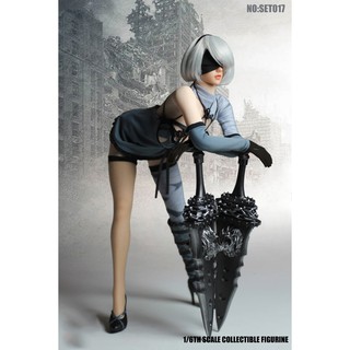 Trò chơi PS4 gợi cảm 1/6 NieR Automata 2B YoRHa Số 2 Cô gái loại B với Head Sculpt & Quần áo Bộ phụ kiện cho Thân hình 1