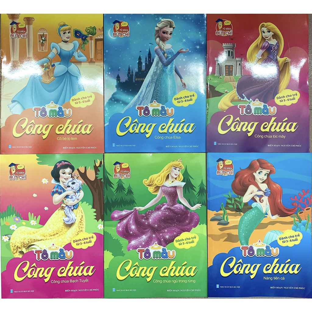 Sách - Tô màu công chúa (6 quyển)