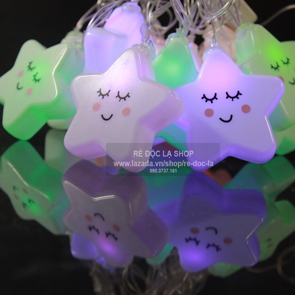 Dây led chớp nháy ngôi sao trang trí 5m