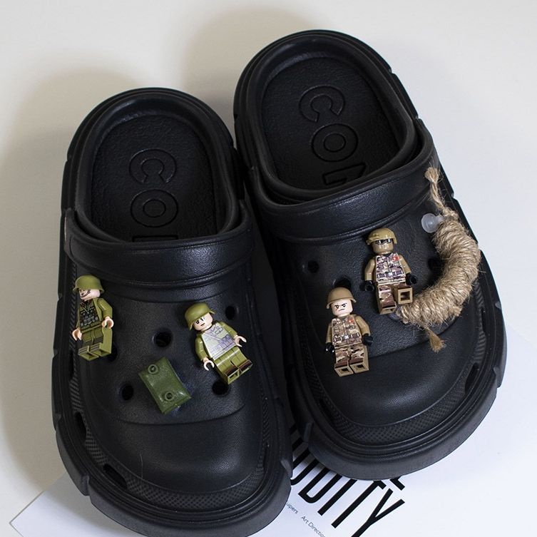 Bộ Phụ Kiện Trang Trí Giày Họa Tiết Hoạt Hình Lego Minecraft Croc 3D Cho Nam