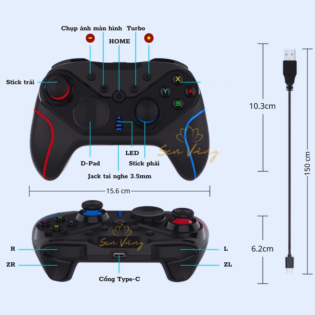 🎮 Tay cầm S818 🎮 Nintendo Switch kết nối BlueTooth chơi game cho PC | LAPTOP | Điện Thoại | TV giá cực rẻ