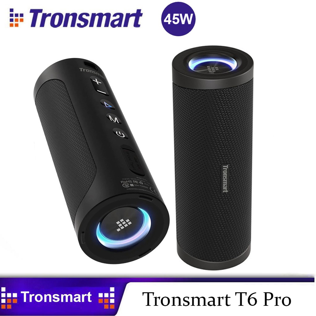 Tronsmart T6 Pro Bluetooth 5.0 45W Cổng sạc Type-C, Chống thấm nước IPX6, Thời gian chơi 24 giờ