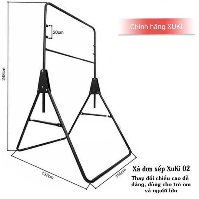 Xà đơn xếp chữ A ( XUKI chính hãng )