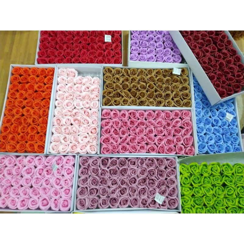 SỈ HOA HỒNG SÁP THƠM 4 LỚP HÀNG LOẠI 1 (50 bông/1hộp)
