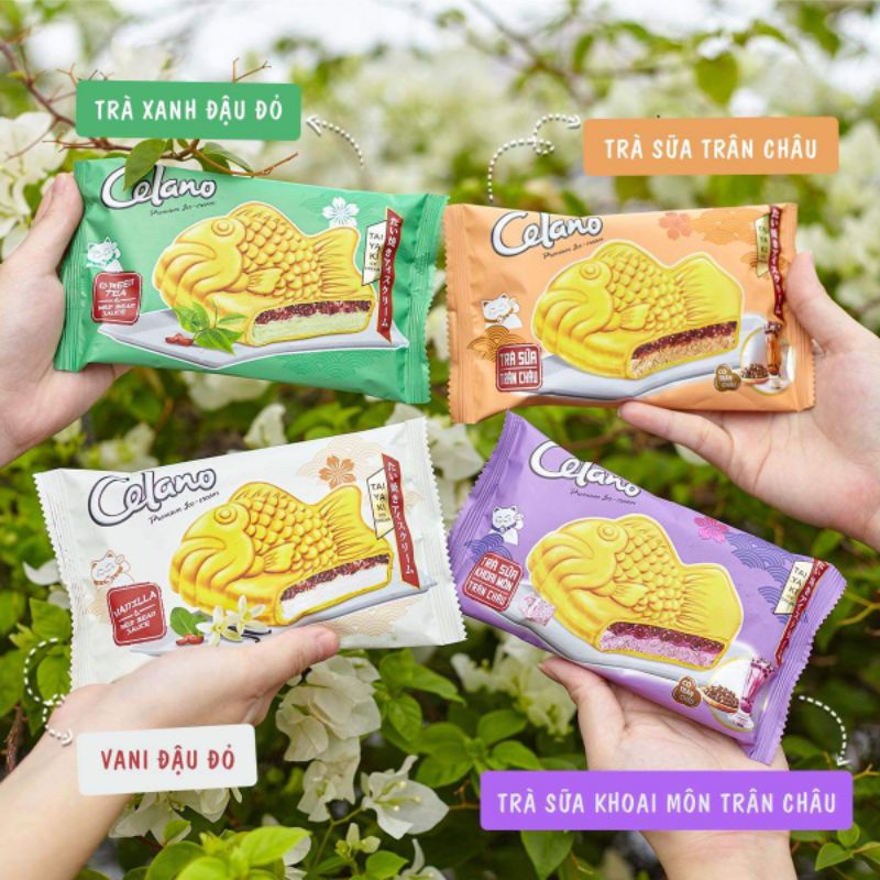 KEM BÁNH CÁ CELANO TRÀ SỮA / VANI / KHOAI MÔN / MATCHA / DỪA TẮC