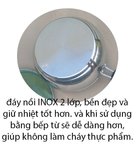 Nồi Quấy Bột 2 Đáy Hoàng Gia 2 Cỡ