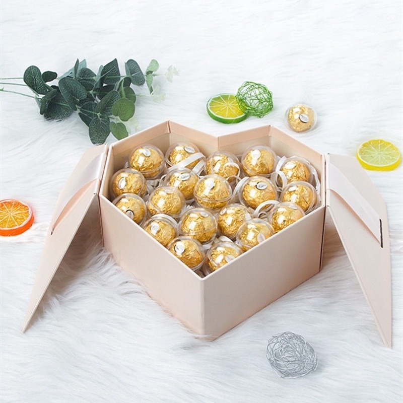 Bộ 10 Hộp Đựng Kẹo Sô Cô La/ Socola Bằng Acrylic Trong Suốt Độc Đáo DIY