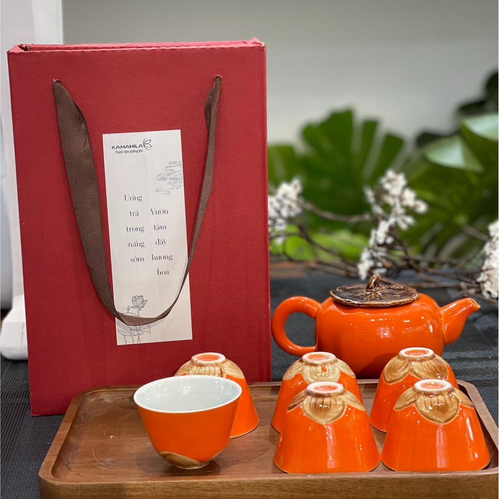 QUÀ TẶNG BỘ ẤM CHÉN PHA TRÀ KAMAMILA | BigBuy360 - bigbuy360.vn