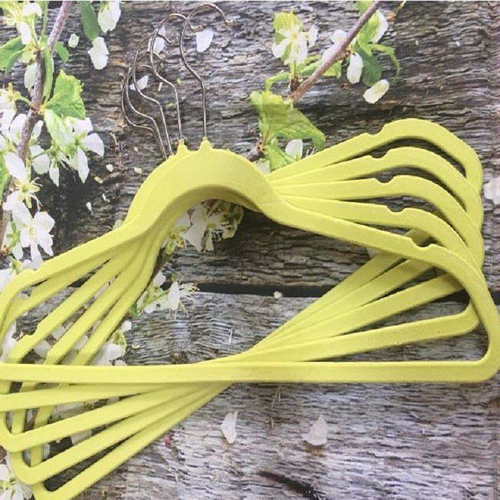 VERY HOT Set 5 Móc Treo Quần Áo bằng sắt bọc nhung bên ngoài