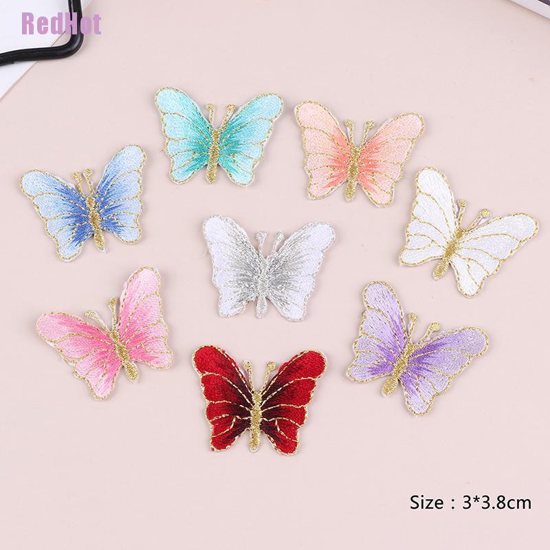Set 5 Sticker Ủi Thêu Hình Bướm Xinh Xắn