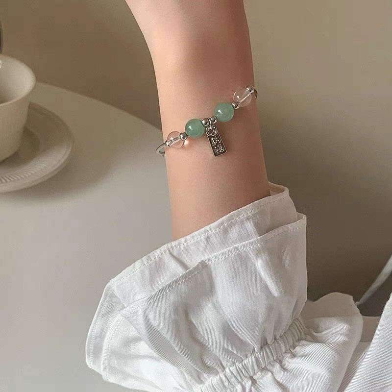 Thời trang Đơn giản Retro Phong cách Hàn Quốc Phụ nữ Chuyển nhượng Vòng tay cườm đàn hồi