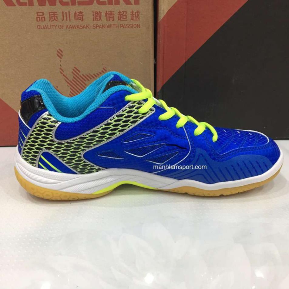 ( Xả kho ) Giày Cầu Lông Kawasaki K071 Xanh, bền, rẻ, bảo hành 2 tháng, đổi mới trong 15 ngày Hot *