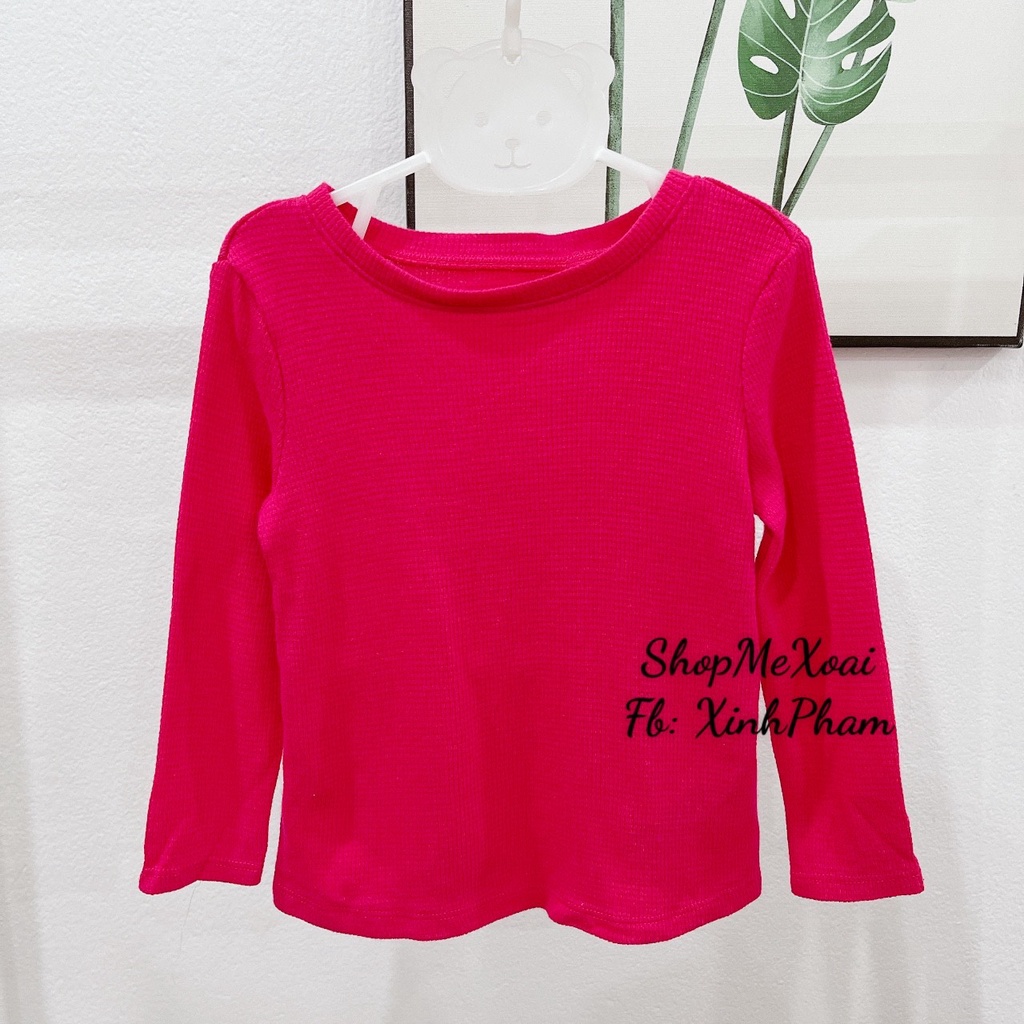 Áo thun dài tay Hiệu Oldnavy vải cotton cho bé xuất dư xin màu đỏ