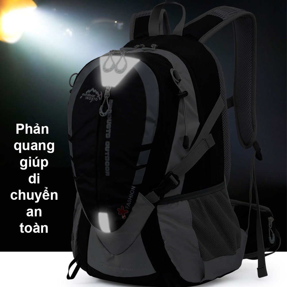Balo du lịch, leo núi, trekking, dã ngoại OUTDOOR INOXTO chống thấm nước, kiểu dáng thể thao cỡ nhỏ