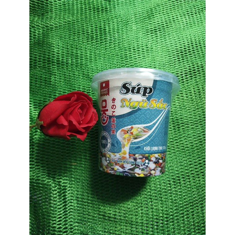 Hộp 3 gói Súp ngũ sắc asuzac-súp nấm-súp chay