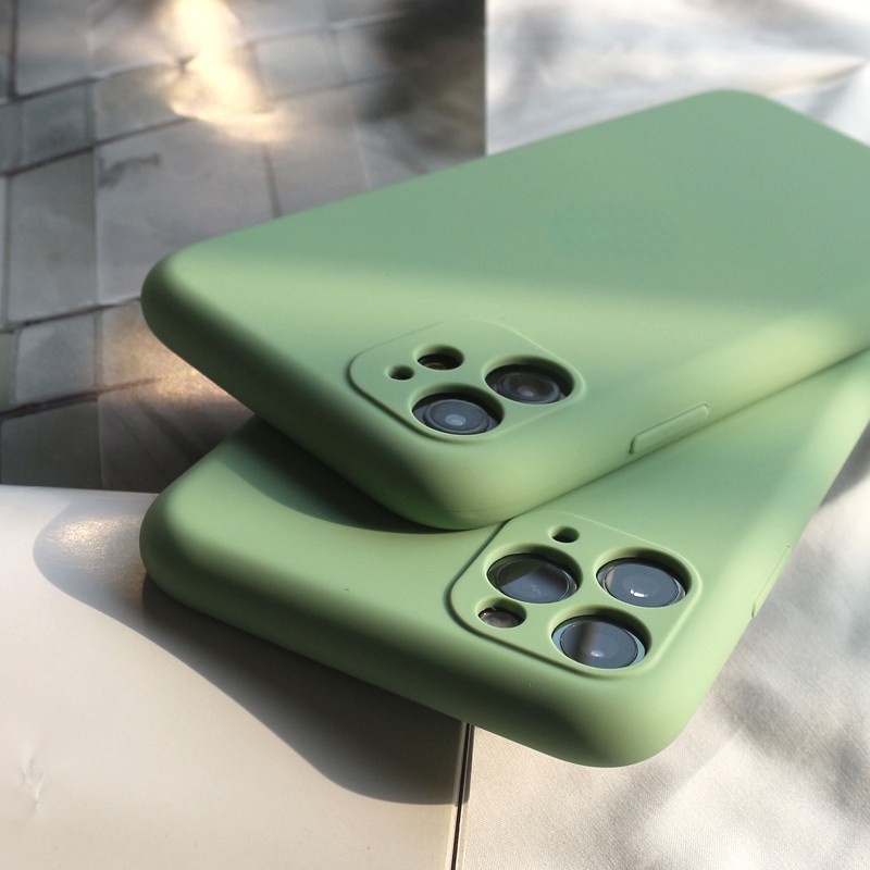 Ốp lưng bằng silicon tích hợp bảo vệ ống kính Camera Cho iPhone 11 / Pro / Max