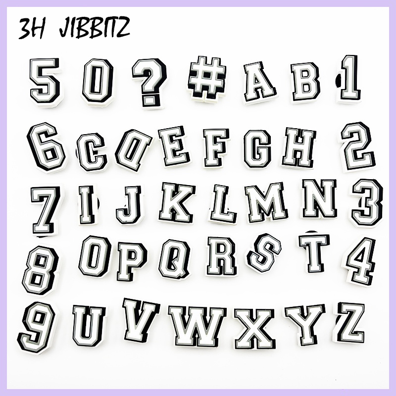 < 3h > Dép Crocs Có Nhãn Dán Chất Lượng Cao / Chữ Cái Chính Hãng jibbits