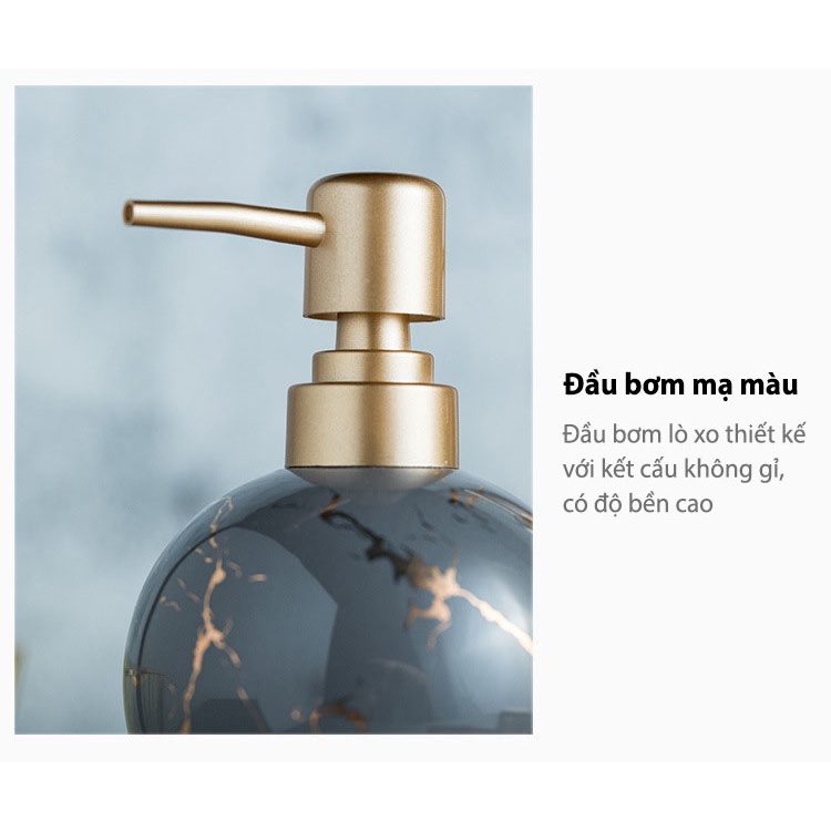 Bình Đựng Sữa Tắm Dầu Gội, Bình Đựng Nước Rửa Tay 300ml Bằng Gốm Sứ Cao Cấp