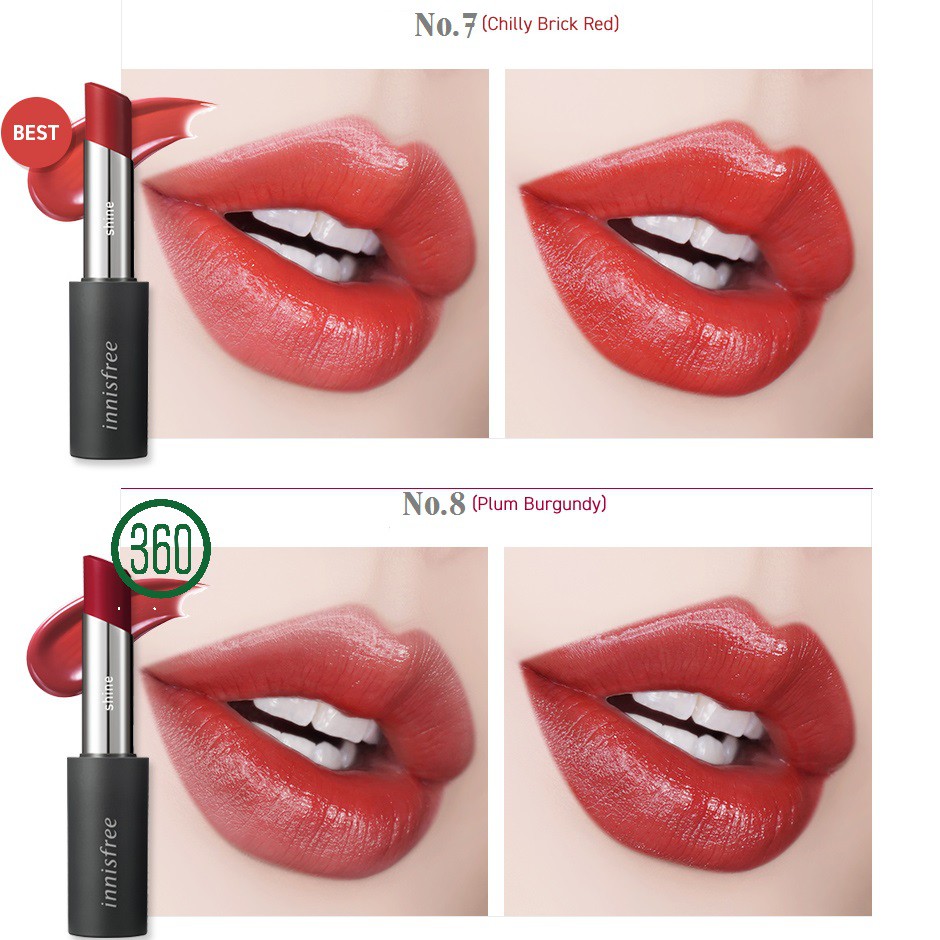 [Sale lỗ] Son Thỏi Dưỡng Ẩm Bắt Sáng Innisfree Real Fit Shine Lipstick 3.3g