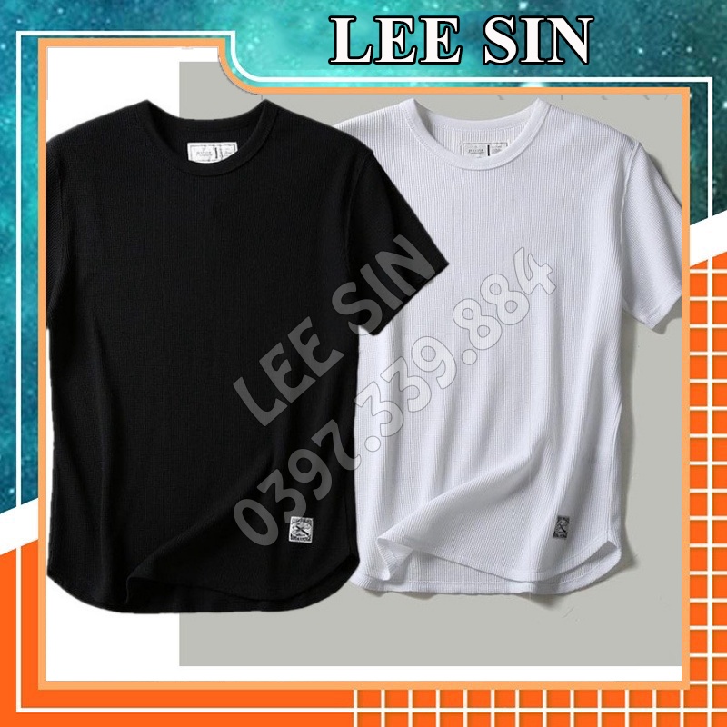 Áo thun xốp nam cổ tròn, áo phông nam ngắn tay trơn chất vải cotton co dãn 4 chiều thoáng mát | LeeSin