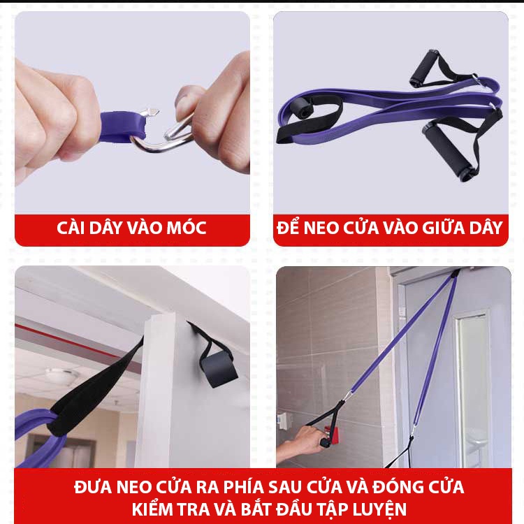 Dây kháng lực Power Band tập Gym mông toàn thân tại nhà hỗ trợ lên xà HERIA HCM