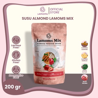 Image of LAMOMS MIX Almond Milk - 200gr - Booster ASI - Plus Soya & Katuk Extract & Pomegranate Extract