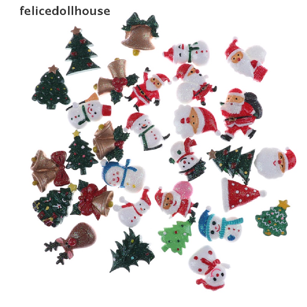 Set 10 Mô Hình Người Tuyết Mini Trang Trí Cây Thông Noel Diy