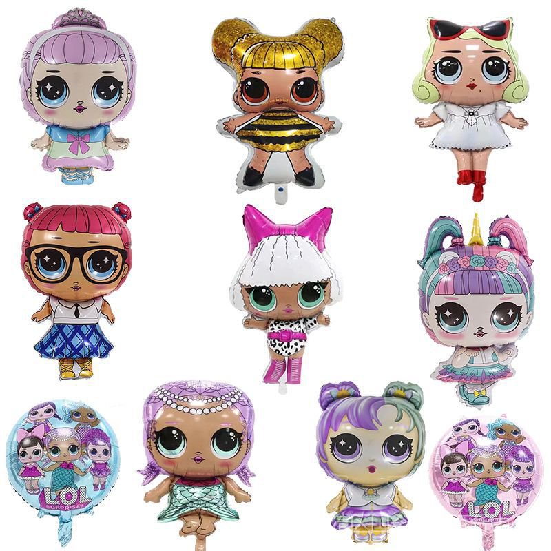 Bong Bóng Nhôm Hình Búp Bê Hoạt Hình Bất Ngờ Trang Trí Tiệc Sinh Nhật / Quán bar